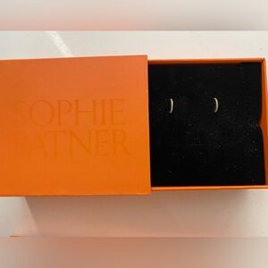 Sophie Ratner 8mm Pave Huggies in 14k Yellow Gold Diamonds